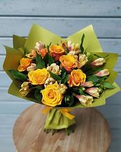 Букет цветов из:  Альстромерии и Розы в Старая Ведуге
