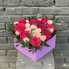 Цветочная композиция из Розы в коробке #REPLACE_PRED# Старая Ведуге