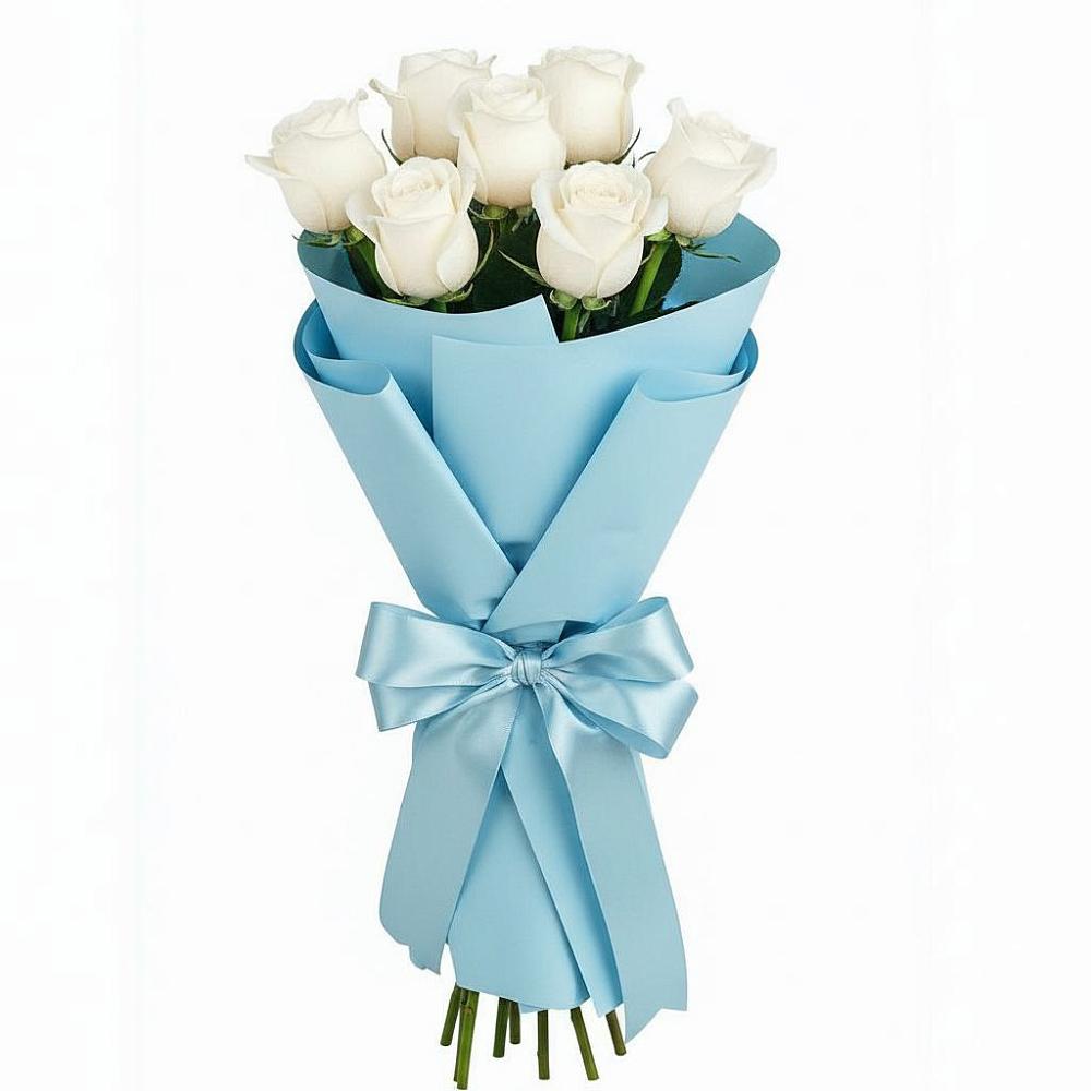 Букет 7 белых роз Проуд в Старая Ведуге