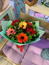 Букет цветов из:  Герберы, Хризантемы и Альстромерии #REPLACE_PRED# Старая Ведуге