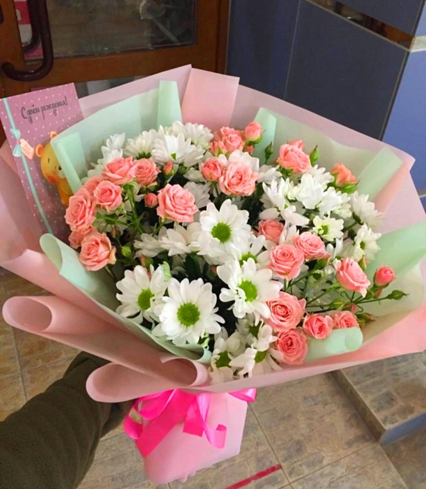 Букет цветов из: Розы и Хризантемы в Старая Ведуге