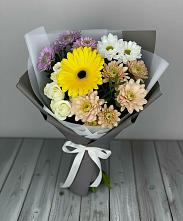 Букет цветов из:  Розы, Герберы и Хризантемы #REPLACE_PRED# Старая Ведуге