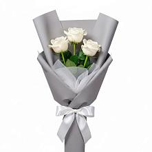 Букет 3 белые розы #REPLACE_PRED# Старая Ведуге