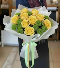 Букет цветов из:  Хризантемы и Розы в Старая Ведуге