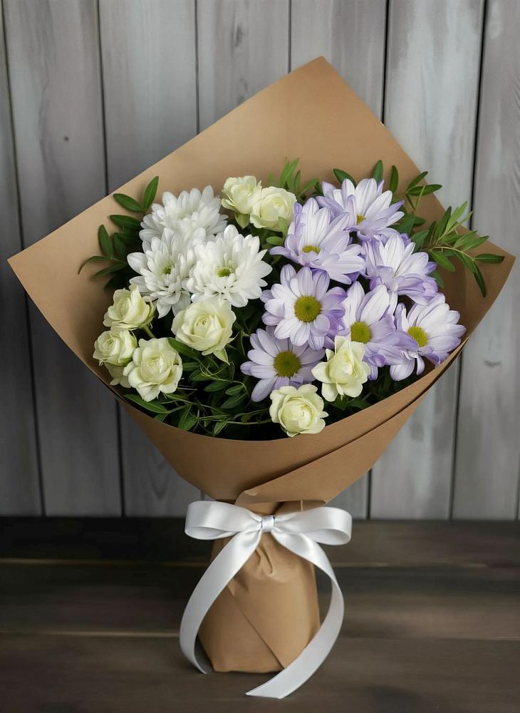 Букет цветов из: Хризантемы и Розы в Старая Ведуге